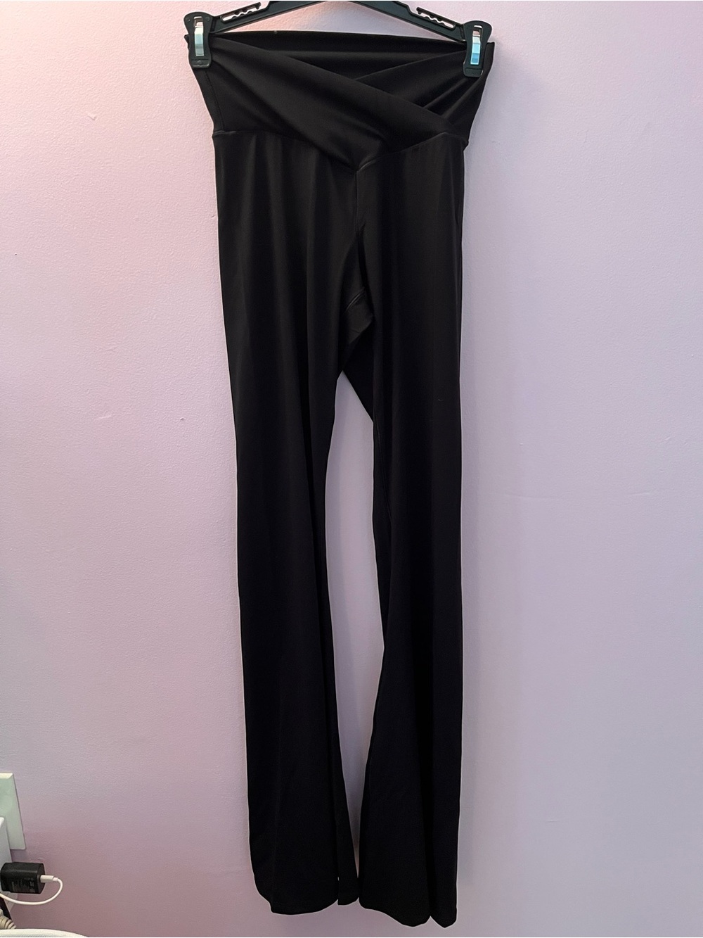 T.J.Maxx Black Wide-Leg Wrap Waist Pants
